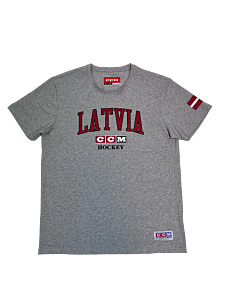 Koszulka CCM SS Tee Latvia Senior GreyS