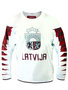 Fan Shirt LATVIJA Senior White L